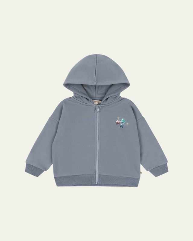 Girl's Lou Sequin Stars Hoodie, Size 9M-10